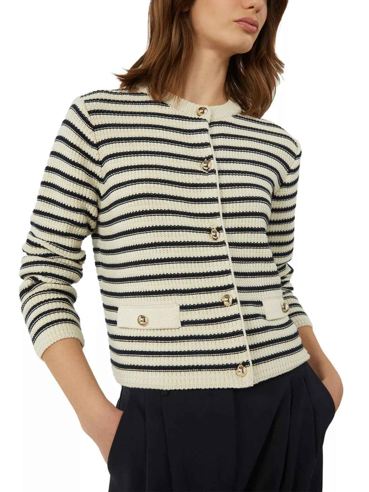 Stickad Randig Bomullskofta