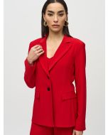 Röd Silky Knit Blazer