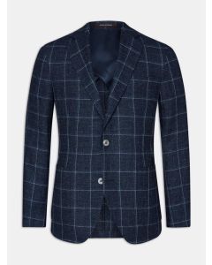 Blå Regular Hopsack Blazer