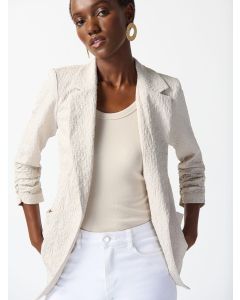 Ljusbeige Jacquardvävd Blazer