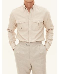 Beige Regular fit Flanellskjorta