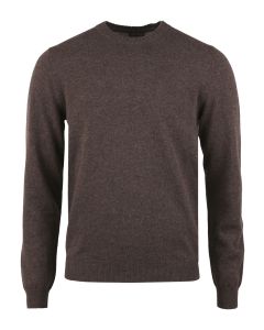 Brun Crewneck Kashmirtröja