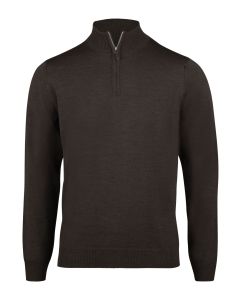 Mörkbrun Merino Half Zip