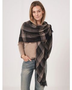 Rutig Cashmere/Siden Scarf