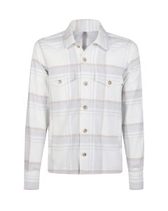 Ljusgrå Rutig Flanell Overshirt